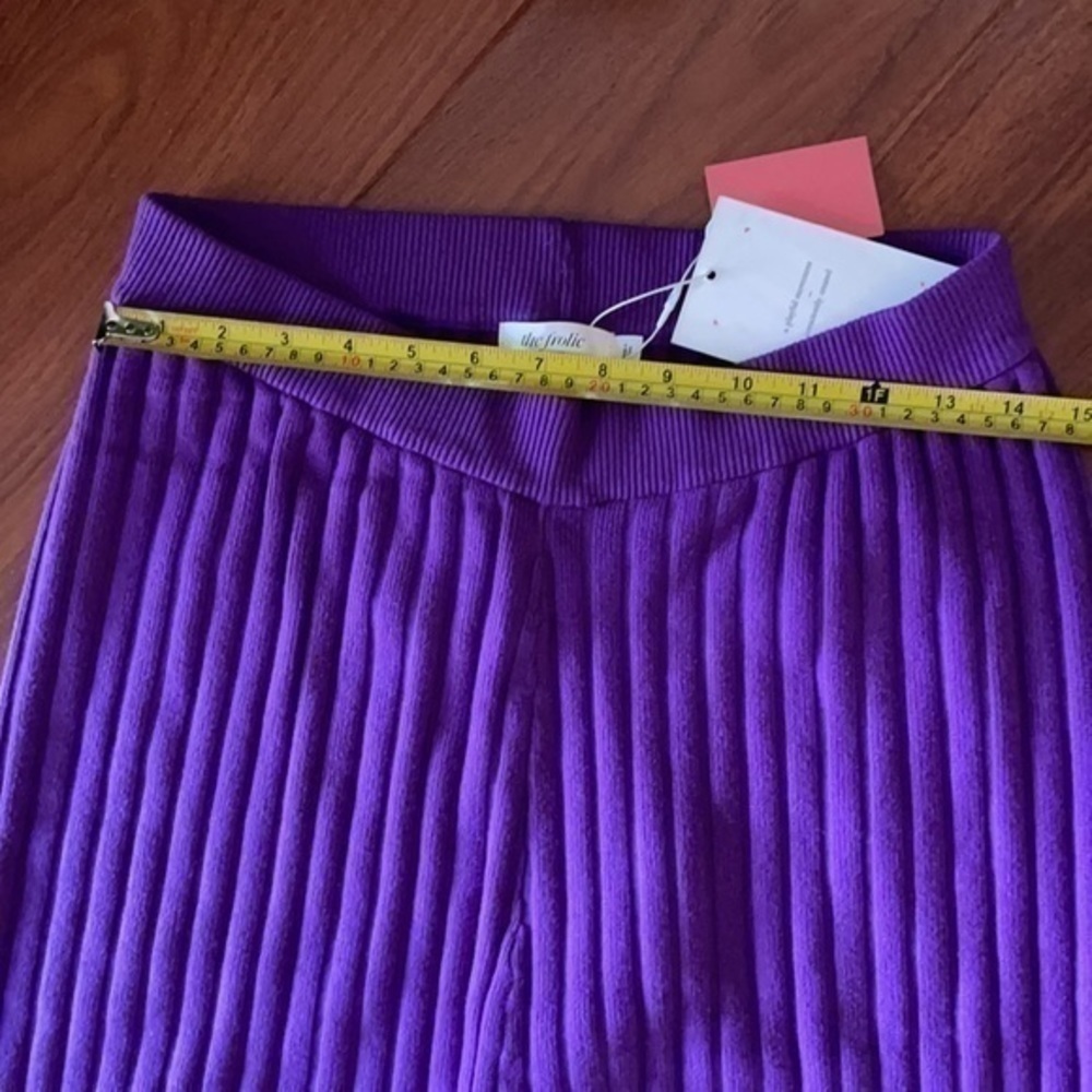 NWT The Frolic Maternity soft ribbed cardigan in purple set coord size 6 US - Picture 9 of 13